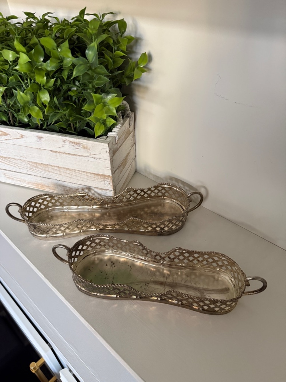 Studio Silversmiths Silver Plated Holders Set Of 2 Coquette Bridal